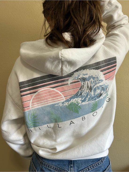 Billabong Sweaters - Billabong Off-White Women's Hooded Crew Sweatshirt